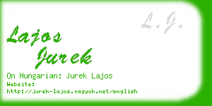 lajos jurek business card